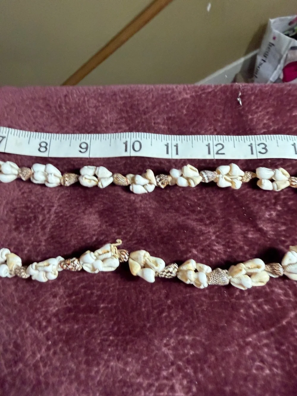 Vintage Natural White and Cream Sea Shell Cluster Bead Necklace